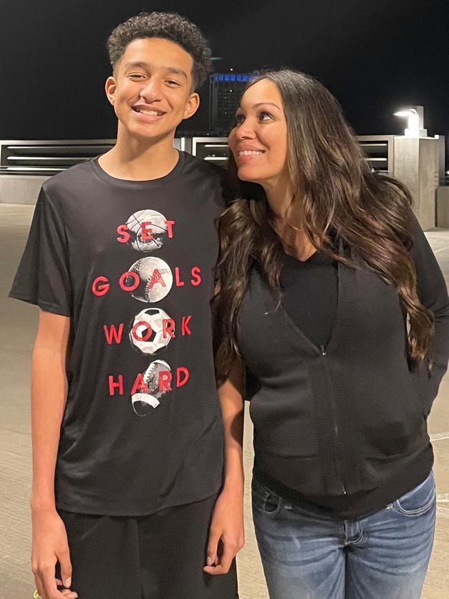 Megan Garcia of Florida with her son, Sewell Setzer III. Picture: AP