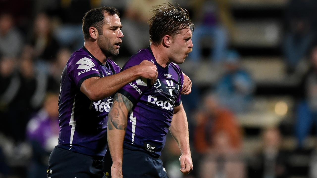 Cameron Smith and Cameron Munster are on fire for the Storm. (Photo by Matt Roberts/Getty Images)