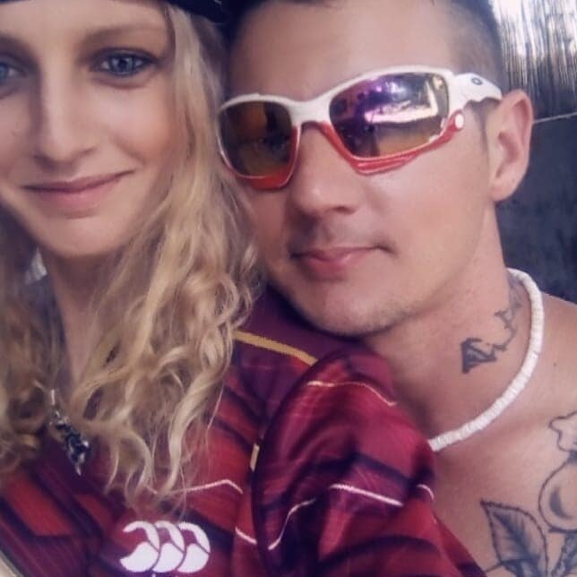 Innisfail man Raymond Smerdelj who died at a Edith St block of flats in October 2019, with former partner Ekala Grieve.