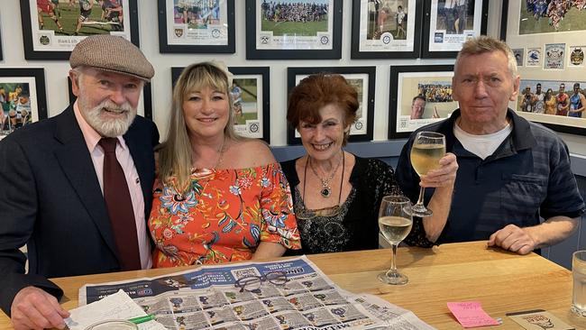 Melbourne Cup in Port Macquarie: Baz and Wendy Allgood with Cheryl Strybis and Barry Armitage at Settlers Inn.