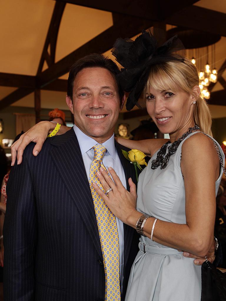 Jordan Belfort with his girlfriend Anne Koppe at th Melbourne Cup in 2012.