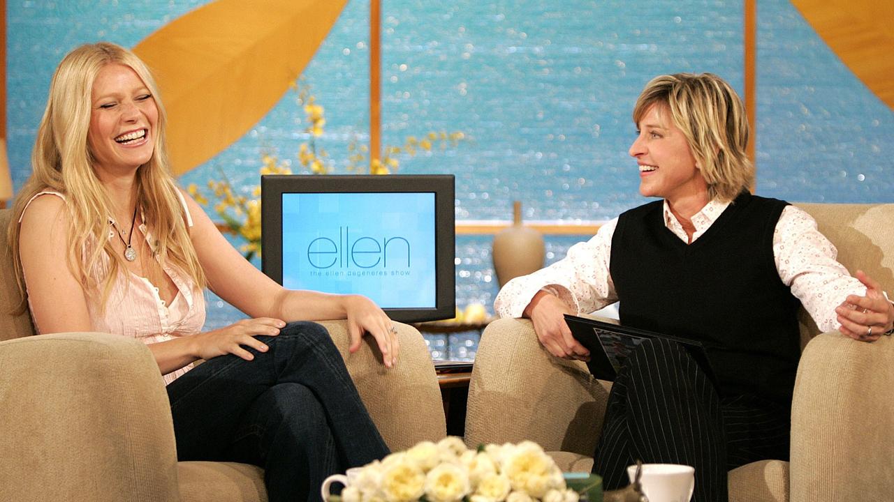 Ellen, pictured here interviewing Gwyneth Paltrow in 2004, the year after her talk show launched. Picture: AP