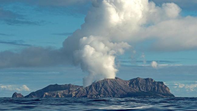 White Island volcano erupts.