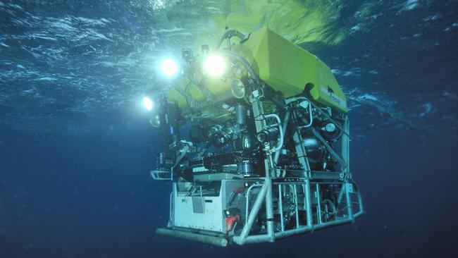 The French deep-sea diving robot Victor 6000 launched by the Atalante ship. The robot Victor 6000 is helping with the search-and-rescue operation. Picture: AAP