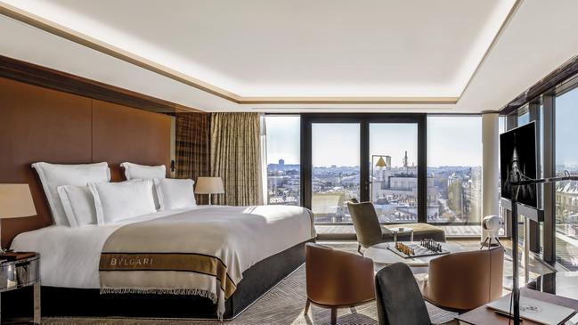 The master bedroom of the penthouse. Picture: Tommy Picone and Francois Guillemin.