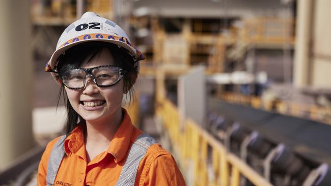 A worker at OZ Minerals' Prominent Hill mine in Far North South Australia. Picture: Supplied