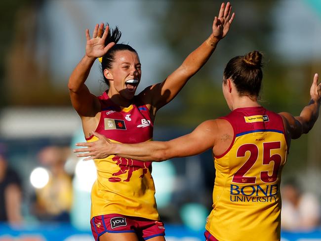 Jade Ellenger enjoys a goal. Picture: Getty Images