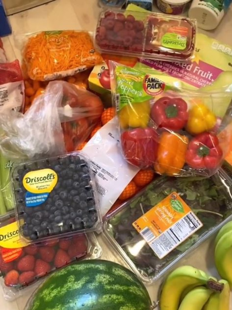 Online trolls slammed the mum for her weekly food shop. Picture: @doughertydozen/TikTok