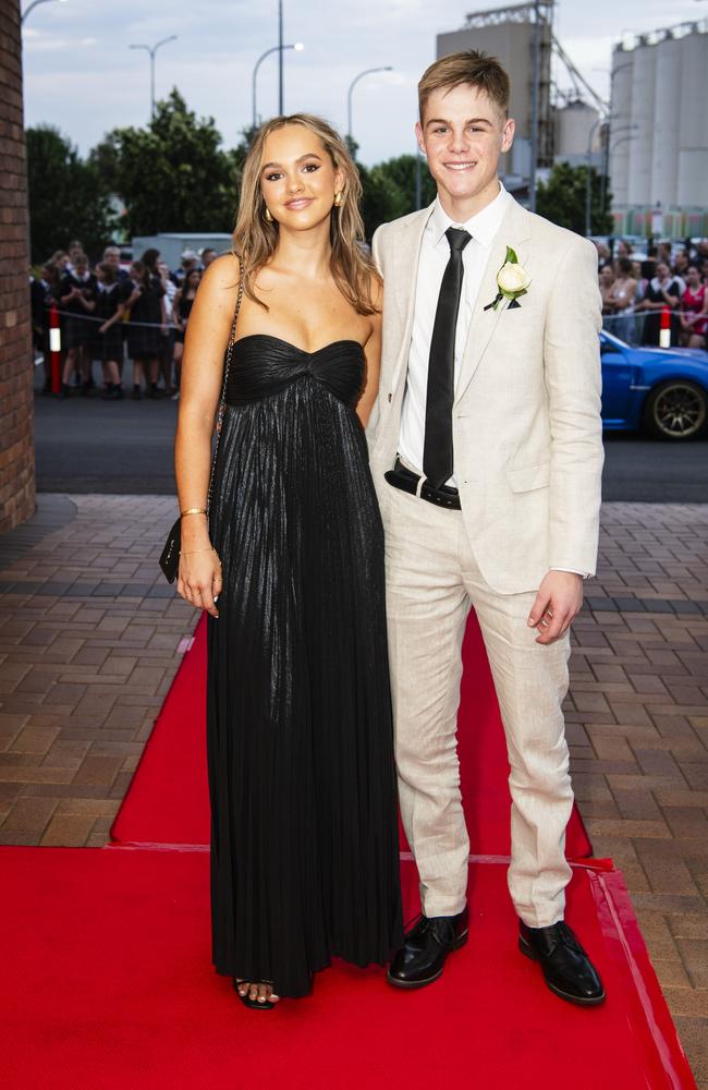 Maggie McLean and Brock Johnston at Toowoomba Grammar School formal at Rumours International, Wednesday, November 15, 2023. Picture: Kevin Farmer