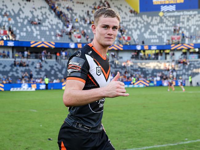 The Wests Tigers will look to extend the deal of Lachlan Galvin, with English forward John Bateman expected to depart the club. Picture: NRL Photos