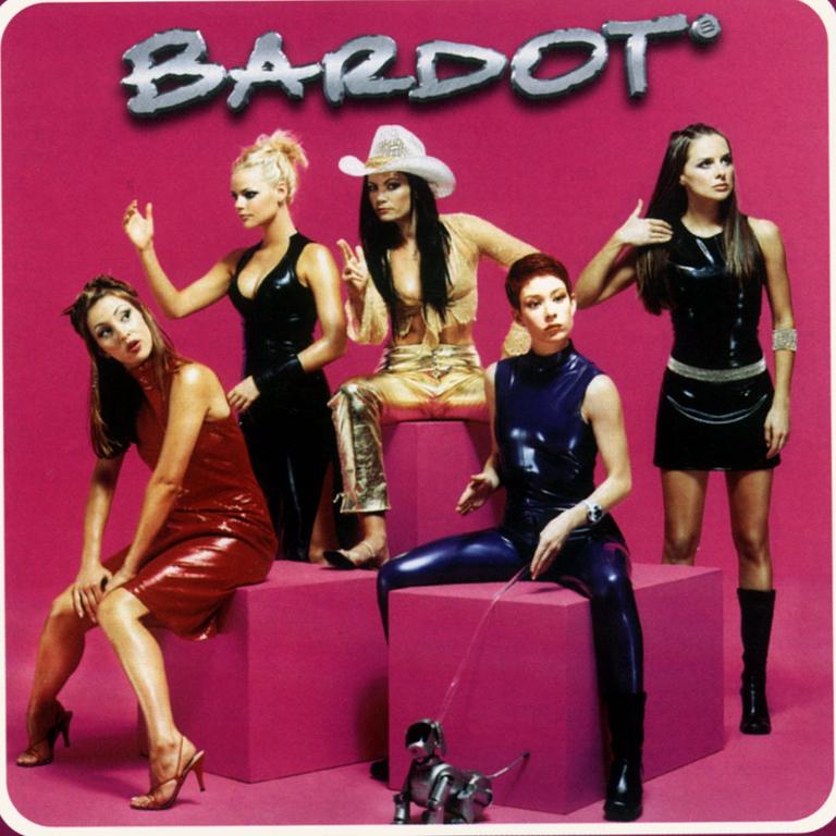 Bardot as dolls on the cover of their self-titled debut album. Picture: Supplied.