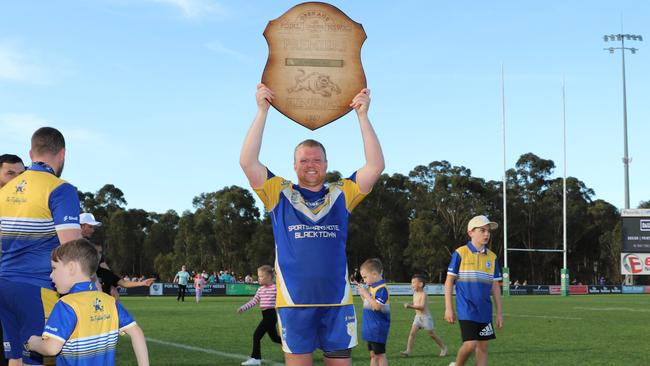 St Patricks captain Tyson Brown after the Division 3 grand final. Picture: Steve Montgomery