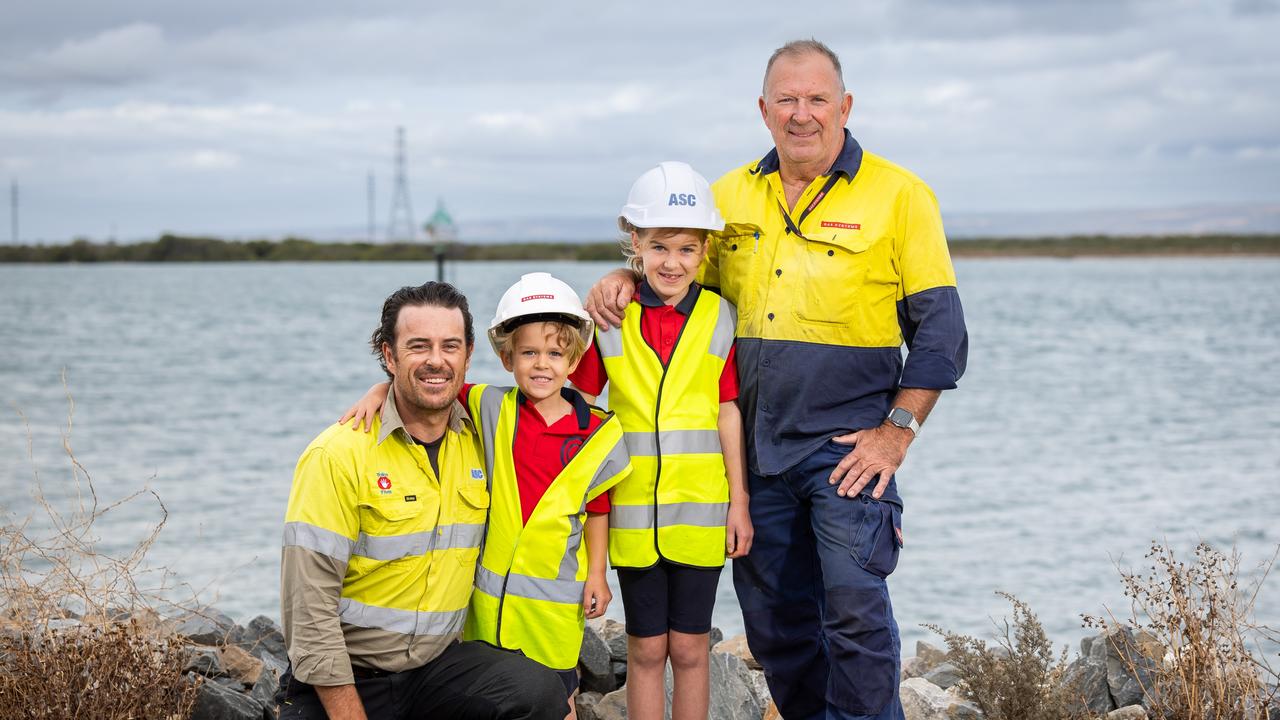 Adam, Connor, Maddison, and Scott at Osborne. Picture: James Elsby