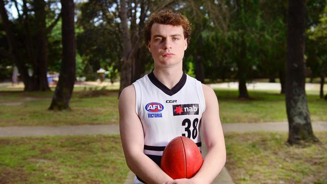 Ethan Cheesewright, 17, who has been forced to quit playing elite football because of concussion. Picture: Nicki Connolly