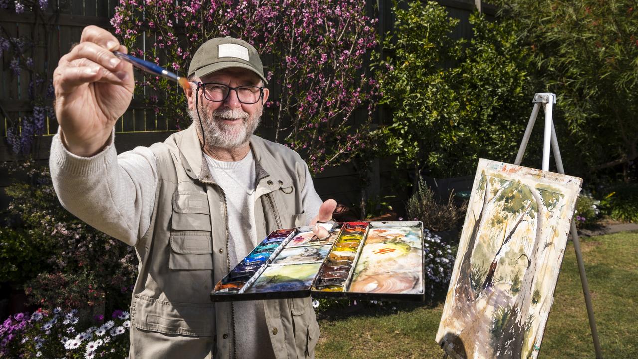 Bruce Griffiths will provide live watercolour demonstrations during Carnival of Flowers 2021. Picture: Kevin Farmer