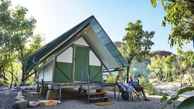 Tented cabin at Emma Gorge, El Questro Station. Picture: Tourism WA