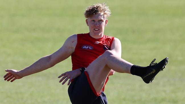 Clayton Oliver was best on ground against the Tigers. Picture: Michael Klein