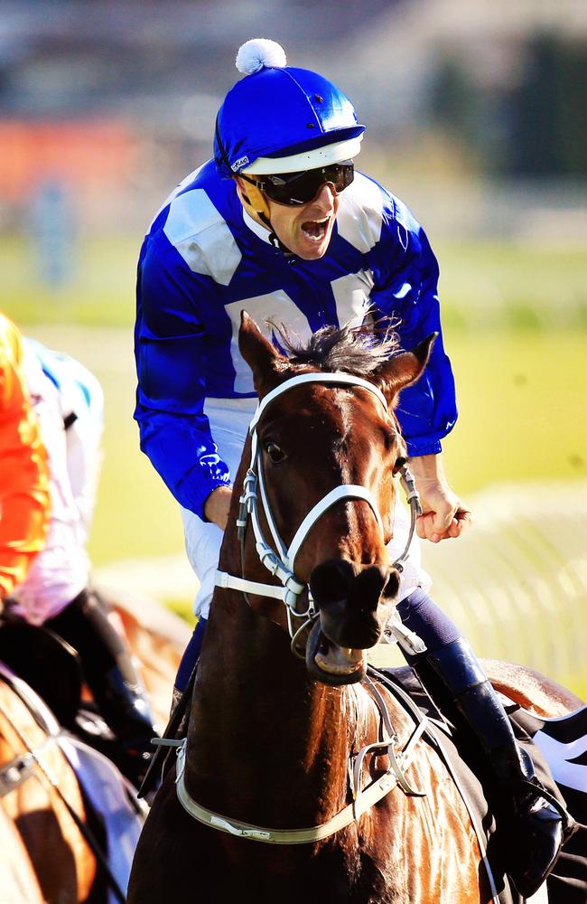 Hugh Bowman and Winx combine to win the Epsom Handicap at Royal Randwick in the early spring last year. Picture: Mark Evans