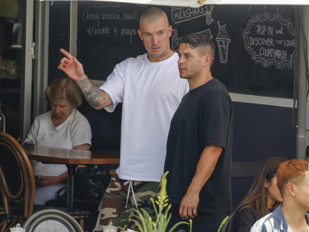 Dustin Martin spotted having lunch with former teammate Dion Prestia.