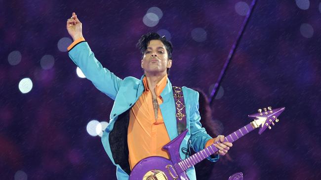 Prince performs during the halftime show at the Super Bowl XLI. Picture: AP