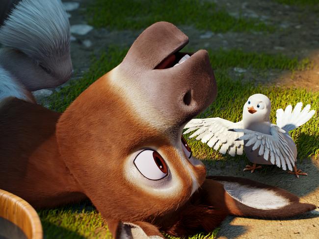 Bo (voiced by Steven Yeun) and Dave (Keegan-Michael Key) in The Star. Picture: Sony Pictures Animations
