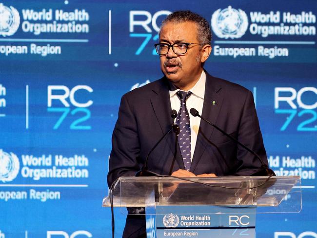 Director-General of the World Health Organisation (WHO) Tedros Adhanom Ghebreyesus. Picture: AFP