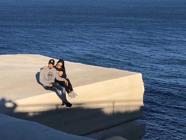 Tourists pictured risking their lives while trying to get the perfect picture. Picture: KHAPGG/MEGA