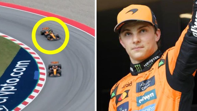 Lando Norris tried to get a tow from Oscar Piastri.