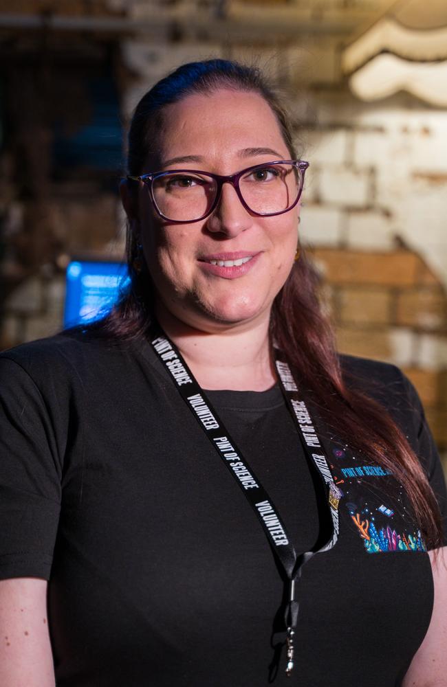 Organiser and volunteer Anna Chruscik at Pints for Science, where researchers from USQ share their topics at Mouse Proof. Monday, May 13, 2024. Picture: Christine Schindler