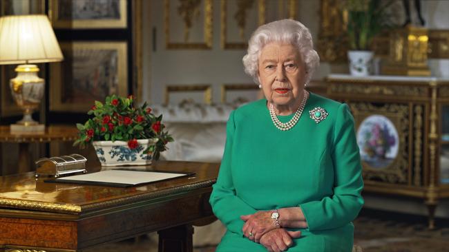 Queen Elizabeth II addresses the nation. Picture: Buckingham Palace