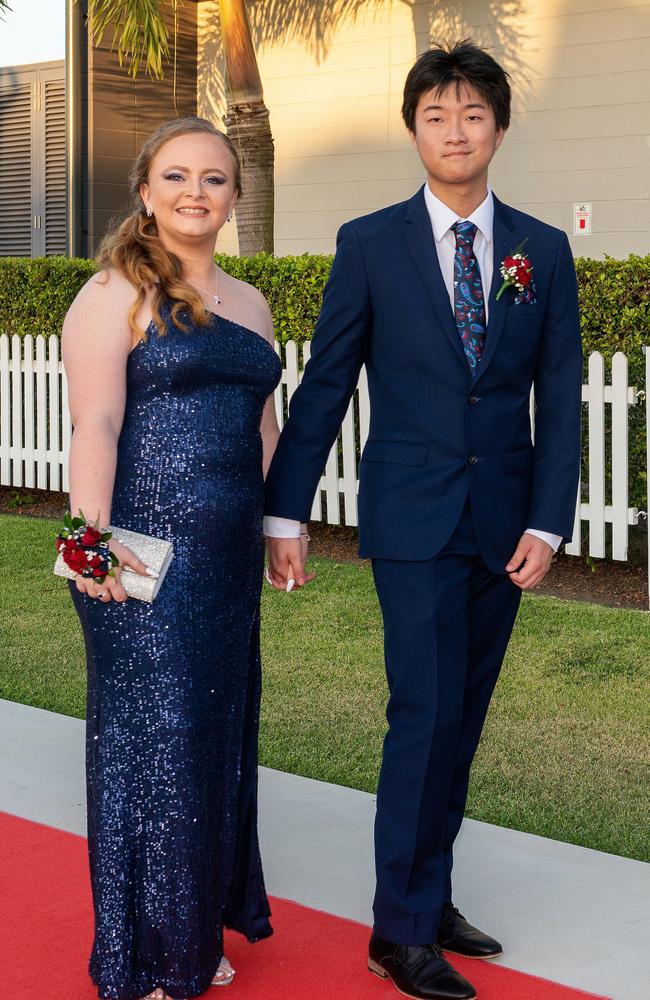 Lacey Lynch and Kai-Yi Comerford at Mackay State High School, Mackay Turf Club Saturday 14 October 2023 Picture: Michaela Harlow