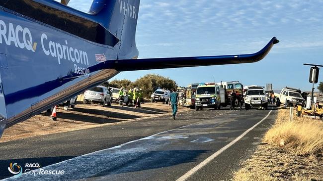 RACQ CapRescue were called to a multi-vehicle crash near Blackwater on Friday morning.