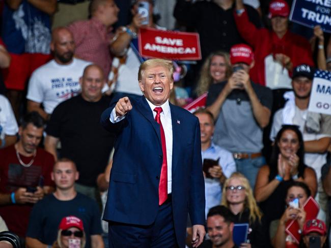 Former US President Donald Trump speaks during a campaign rally in Pennsylvania. Picture: AFP.