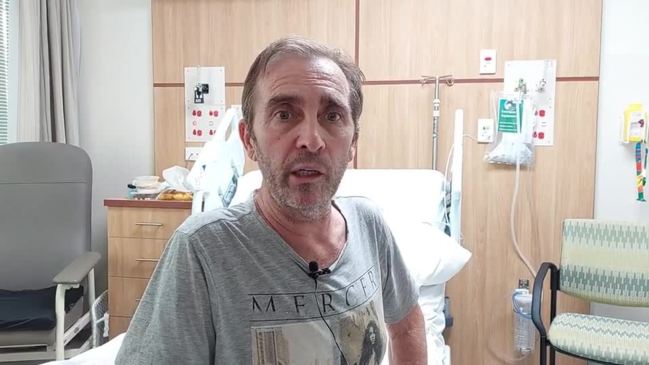 Mark Briggs speaks from hospital