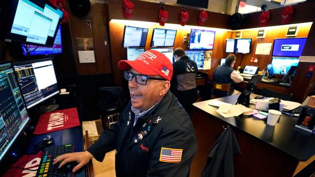 Trading on the New York Stock Exchange went gangbusters after Trump’s win but the ASX barely responded. Picture: AFP