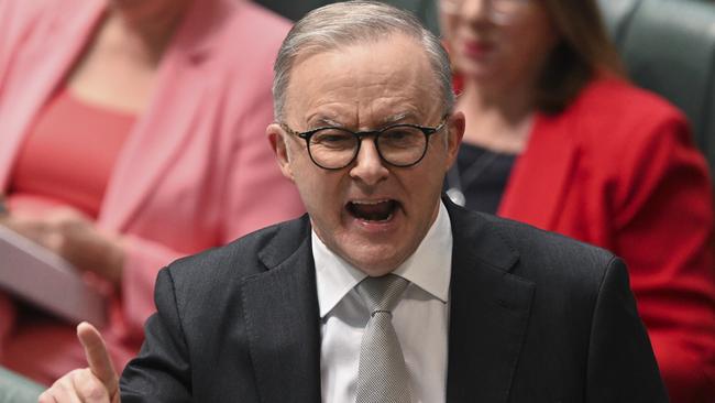 Anthony Albanese during Question Time at Parliament House in Canberra. Picture: NCA NewsWire / Martin Ollman