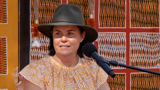 Chief Minister Natasha Fyles says she will write to the federal government about a potential cull of saltwater crocodiles. Picture: Peter Eve / Yothu Yindi Foundation