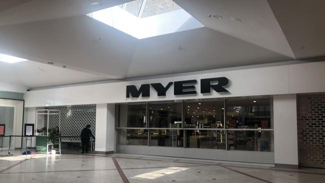 Although closed, Myer was still providing click and collect.