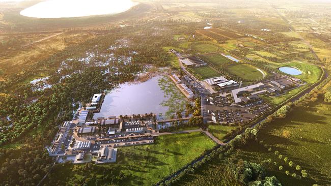 The 220 hectare site will feature 48 tennis courts, a 128-room hotel, retail stores, allied health services, and more. Picture: Supplied