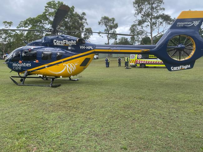 CareFlight helicopter was called to the scene to airlift a teenager to Royal North Shore Hospital