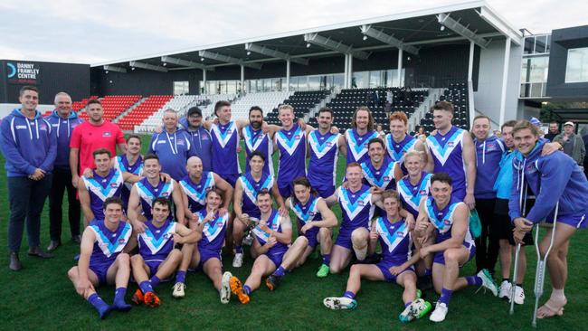 Interleague footy: Southern FL after its win over Riddell FL. Picture: Valeriu Campan