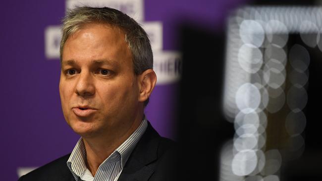 Victoria's Chief Health Officer Dr Brett Sutton addresses the media during a press conference in Melbourne on Monday.