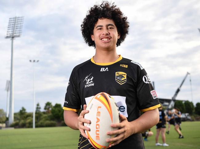 Darcel Snowden pictured in his Sunshine Coast Falcons threads. Picture: Patrick Woods.