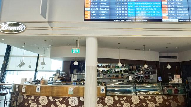 The Brunetti Cafe at Terminal 4 at Melbourne Airport. Picture: Andrew Henshaw