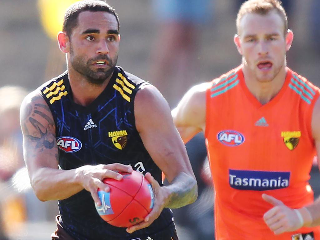 Silk Burgoyne at yet another Hawks’ preseason hitout. Picture: Getty Images