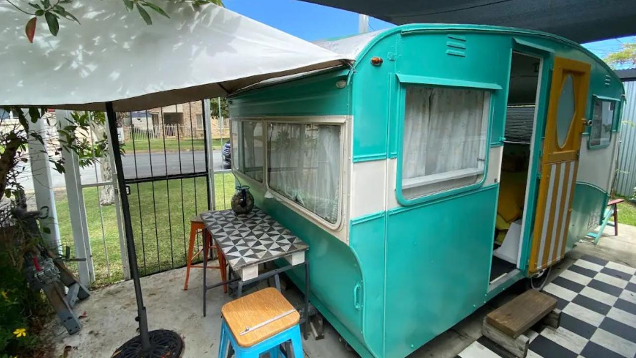 This retro campervan is one of 50 affordable Airbnbs still available for the Easter long weekend. Picture: Airbnb