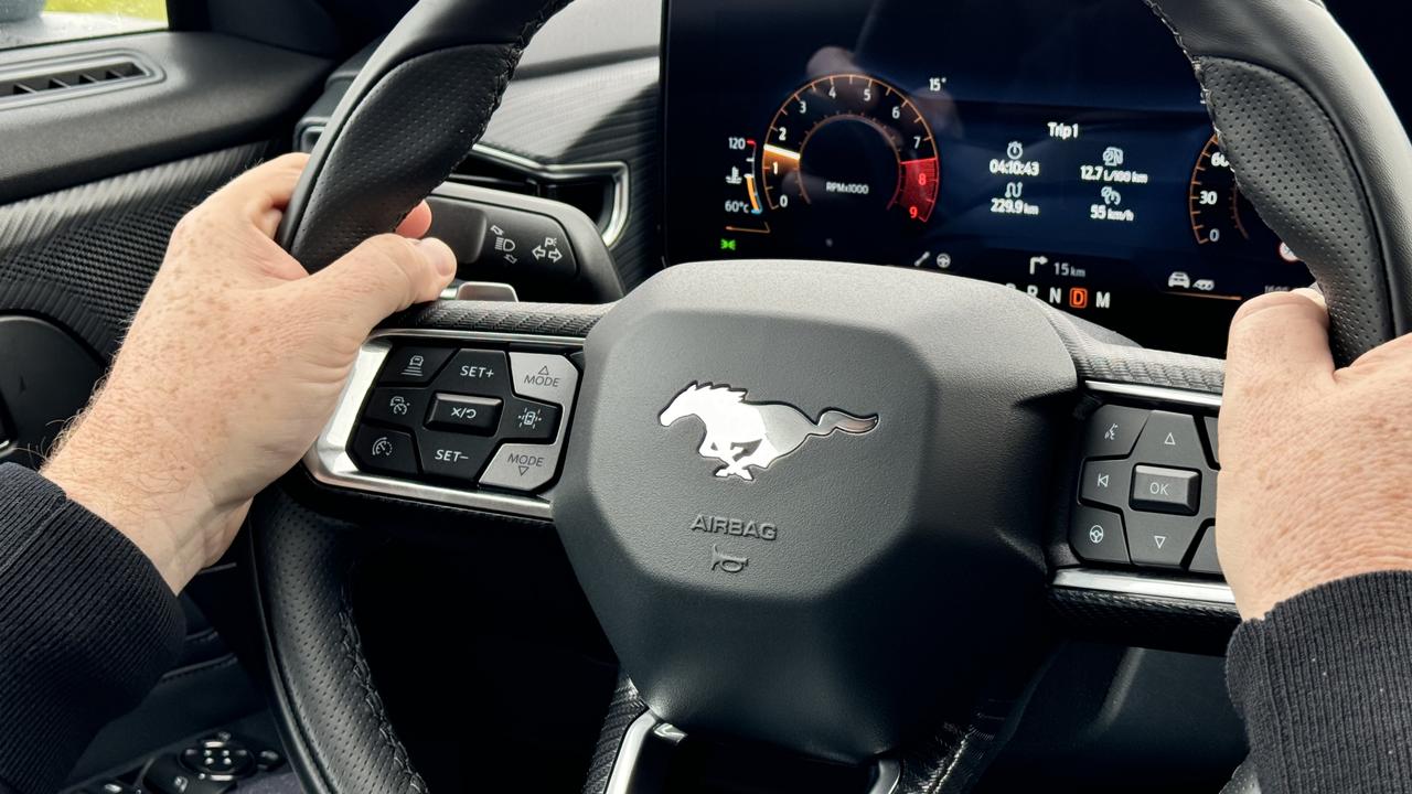 A flat-bottomed steering wheel joins a new digital dash. Photo: David McCowen