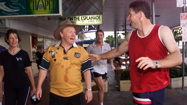 Springborg and Premier Peter Beattie on the campaign trail in 2004. Picture: Nathan Richter