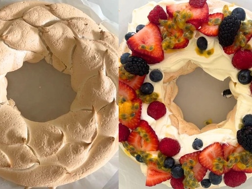 The pavlova can be purchased at Coles and turned into something quite enjoyable.