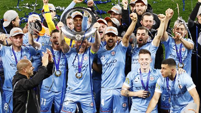 Melbourne City won its first A-League title in June. Picture: Daniel Pockett / Getty Images